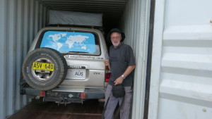 Alan loading the Landcruiser at Darwin