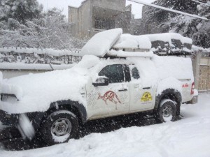 Snowing in Turkey