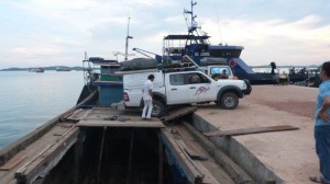 Loading cars boat trips and unload (100)         