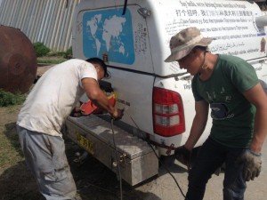 Welding up broken tool box support North of Ulaanbaatar 2  